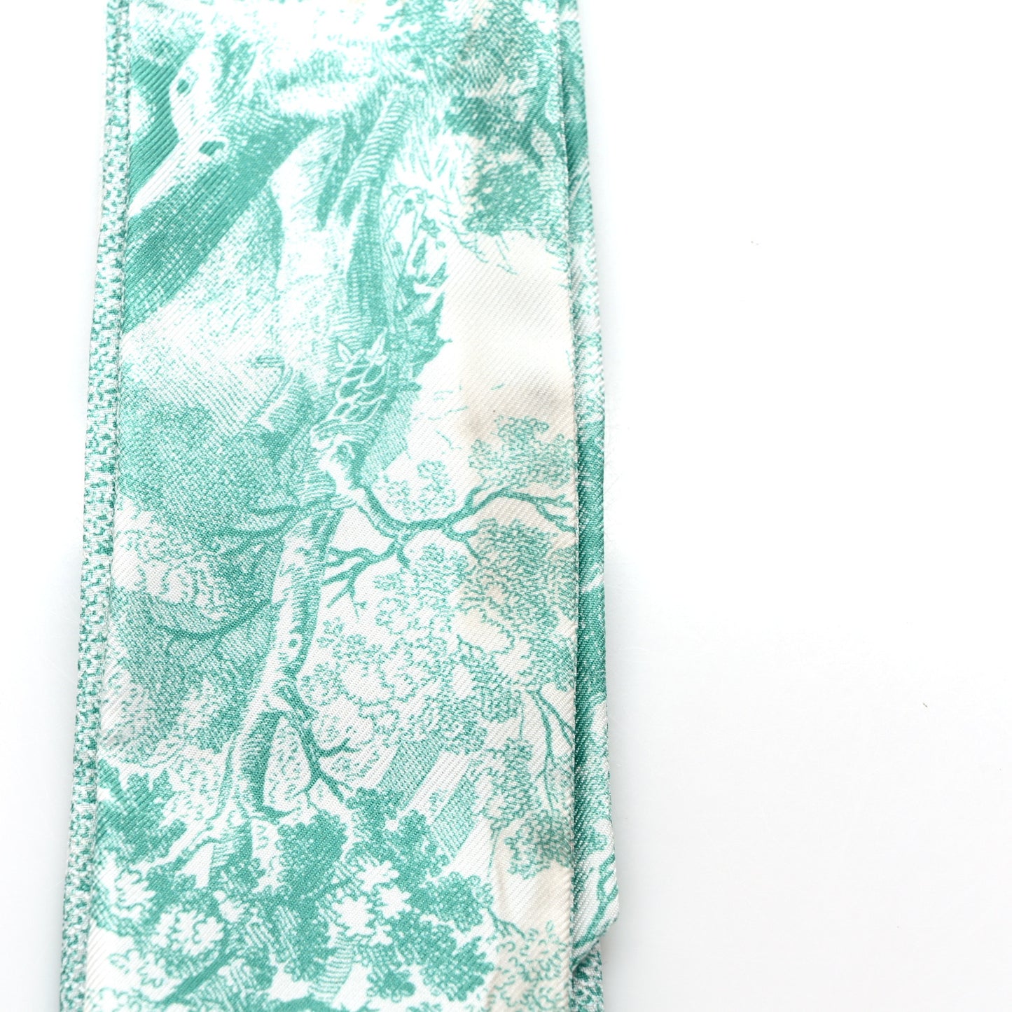 Silk Toile De Jouy Mitzah Scarf Green