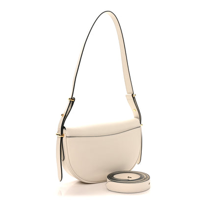 Prada Soft Calfskin Triangle Arque Flap Shoulder Bag White 3 of 9