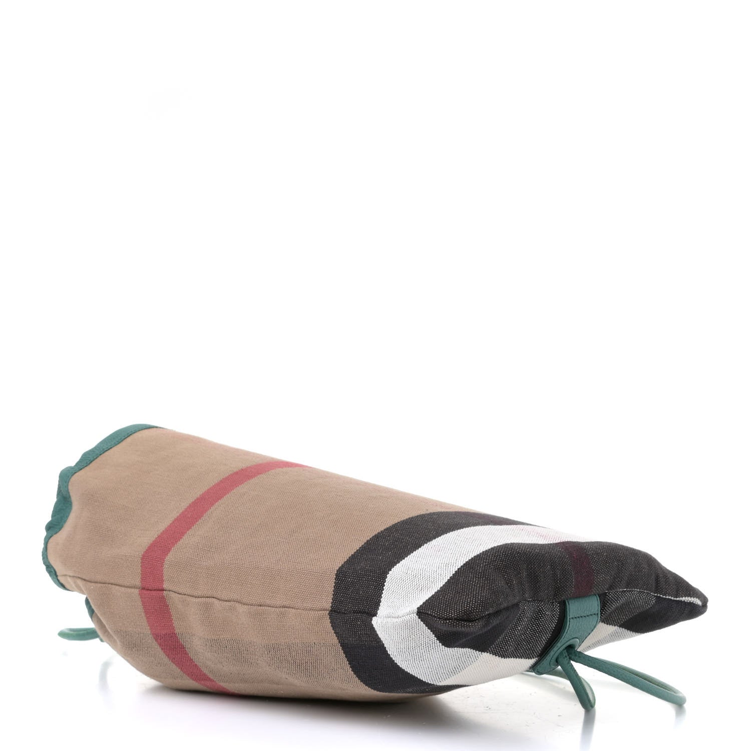 Burberry Canvas Mega Check Prorsum Calfskin Drawstring Baby Duffle Green 3 of 5