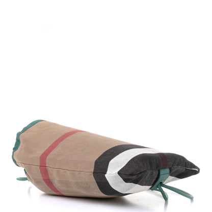 Burberry Canvas Mega Check Prorsum Calfskin Drawstring Baby Duffle Green 3 of 5