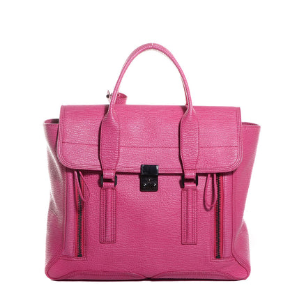 3.1 Phillip Lim 3.1 Leather Medium Pashli Satchel Fuchsia 1 of 9