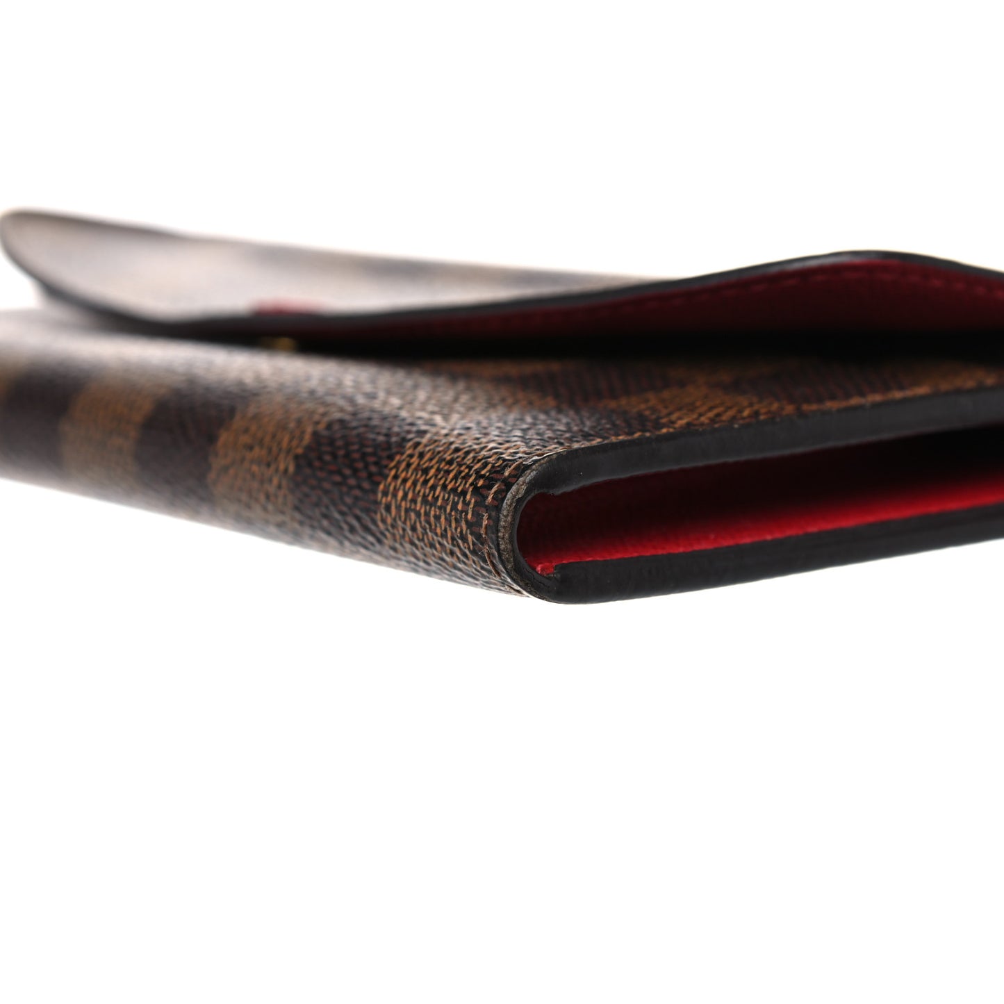 Damier Ebene Emilie Wallet Red