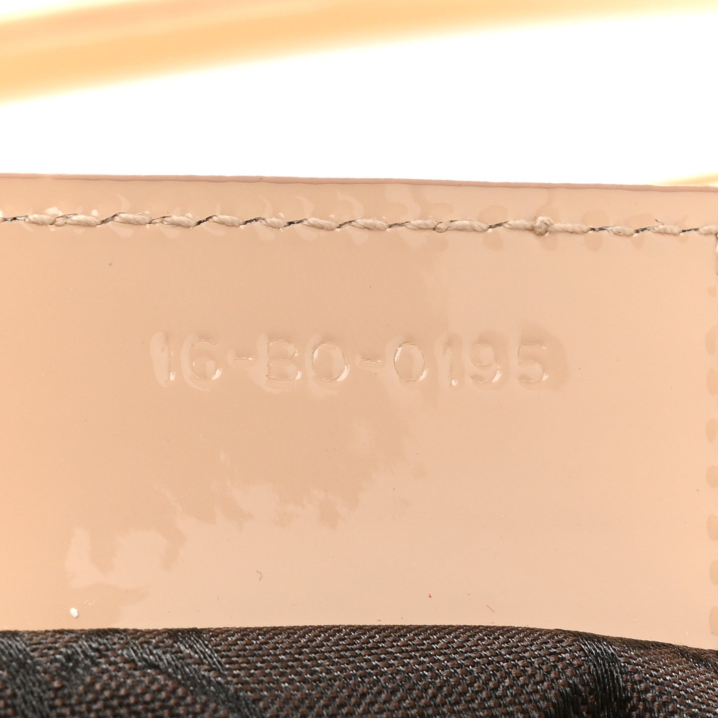 Patent Cannage Medium Lady Dior Beige