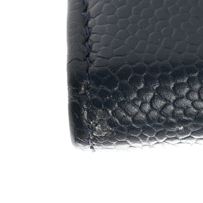 Chanel Caviar Timeless CC Large Gusset Flap Wallet Blue 10 of 11