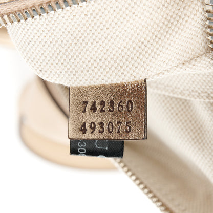 Gucci Metallic Sakai Be Green Calfskin Diagonal Stitched Small Blondie Shoulder Bag Golden Beige 8 of 11