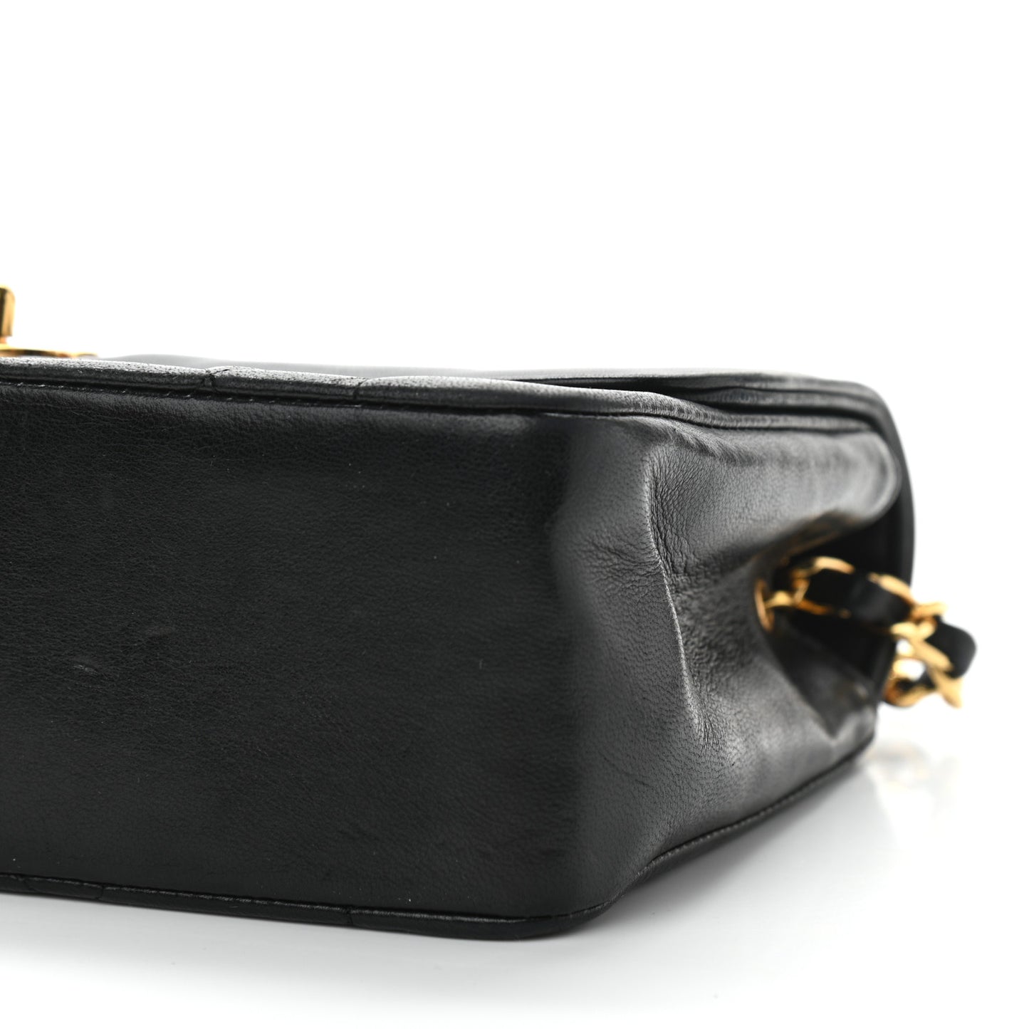 Lambskin Quilted Small Single Flap Black