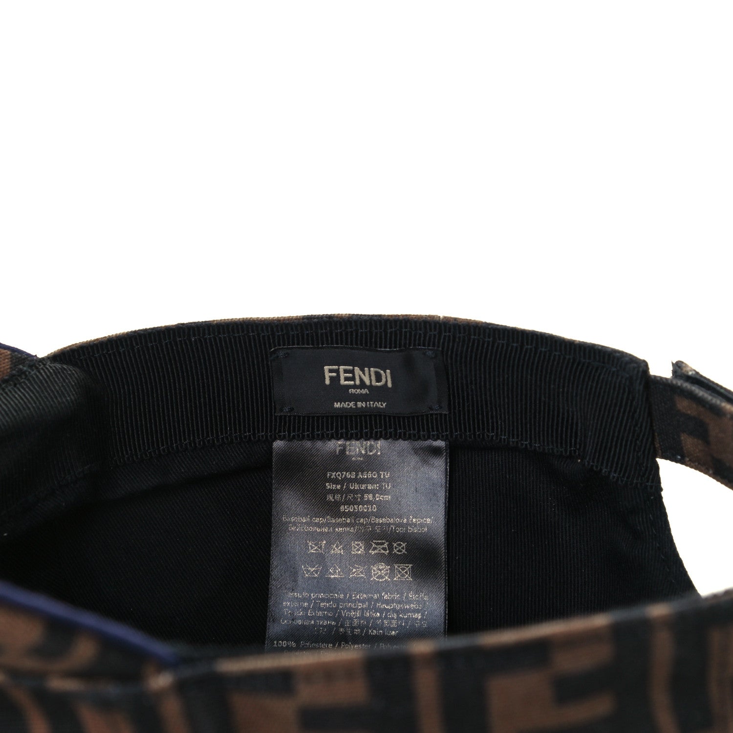 Fendi Canvas FF Reloaded Baseball Hat Tobacco White 8 of 8