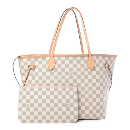Louis Vuitton Damier Azur Neo Neverfull MM Rose Ballerine 1 of 9