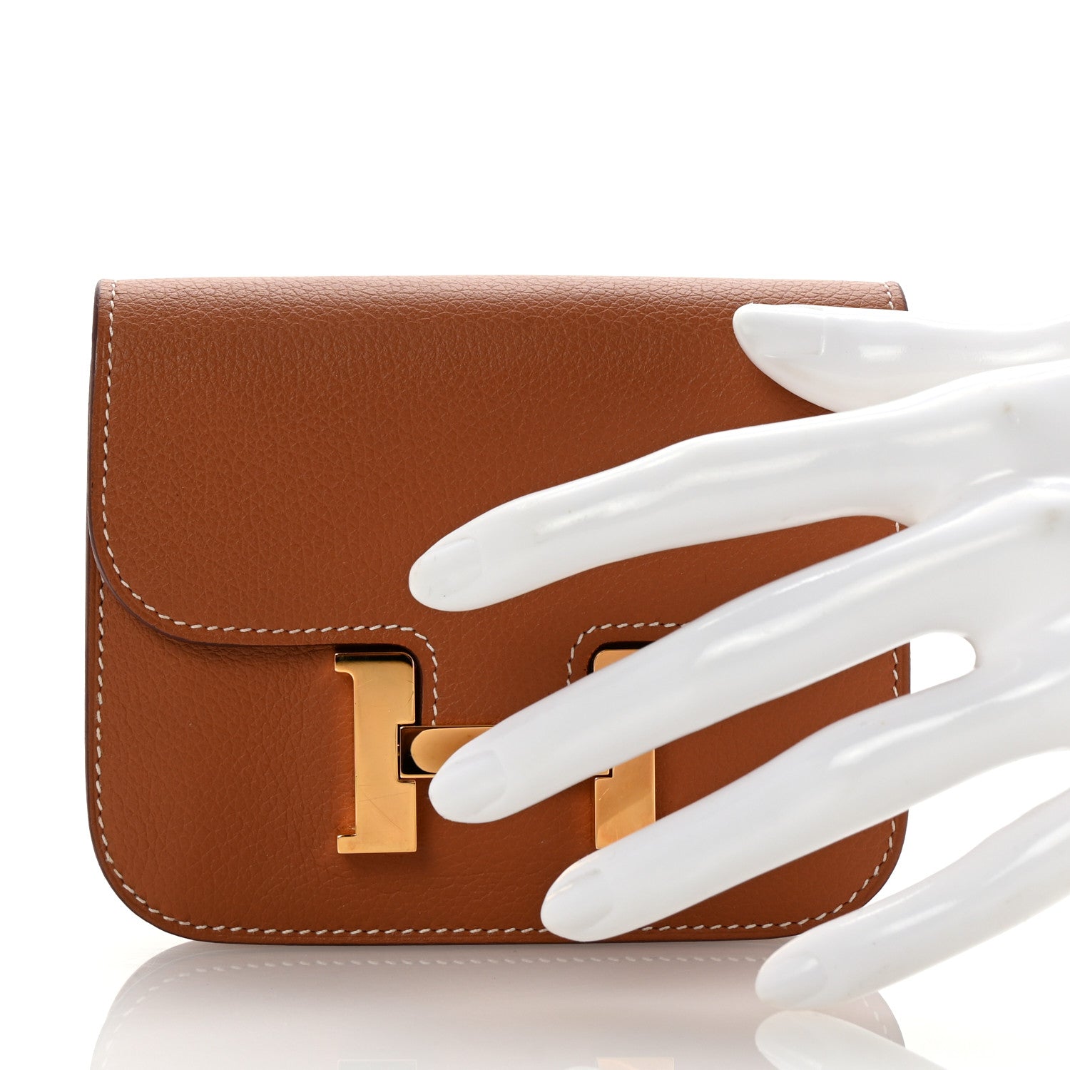 Hermes Evercolor Constance Slim Wallet Gold 2 of 8