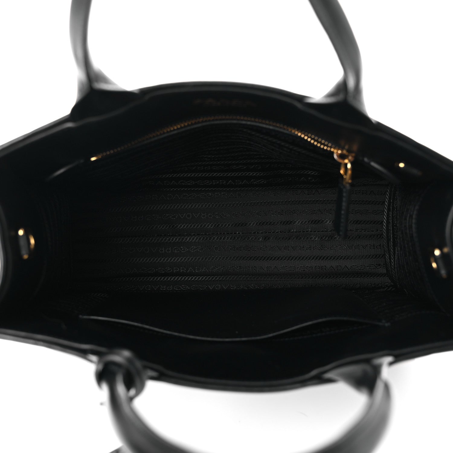 Prada Soft Calfskin Triangolo Symbole Embossed Small Tote Black 5 of 9
