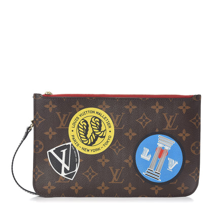 Louis Vuitton Monogram World Tour Neverfull MM GM Pochette 1 of 10