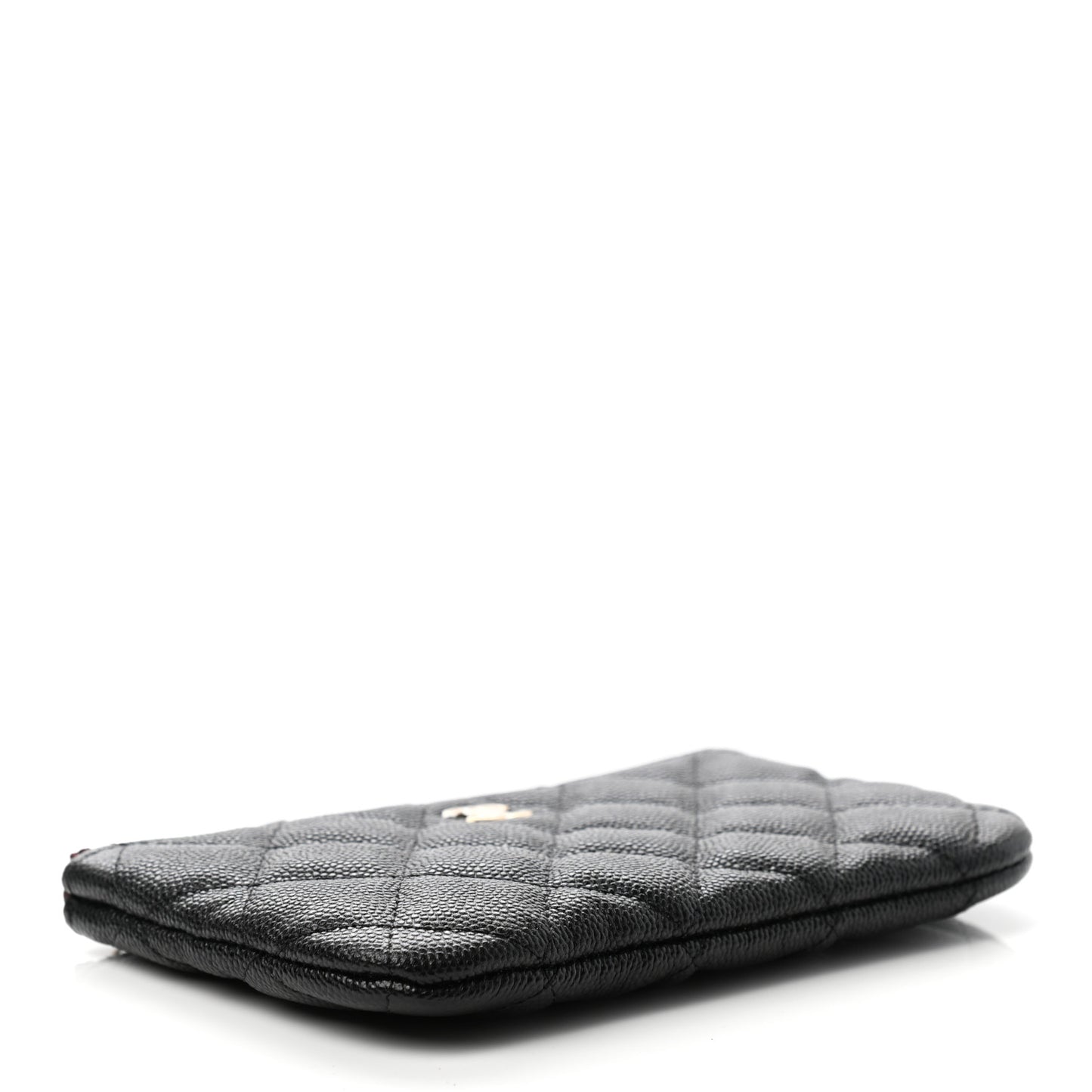 Caviar Quilted Small Cosmetic Case Black