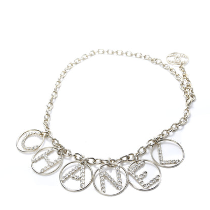 Chanel Metal Strass Crystal Chain Logo Belt Gold 1 of 4