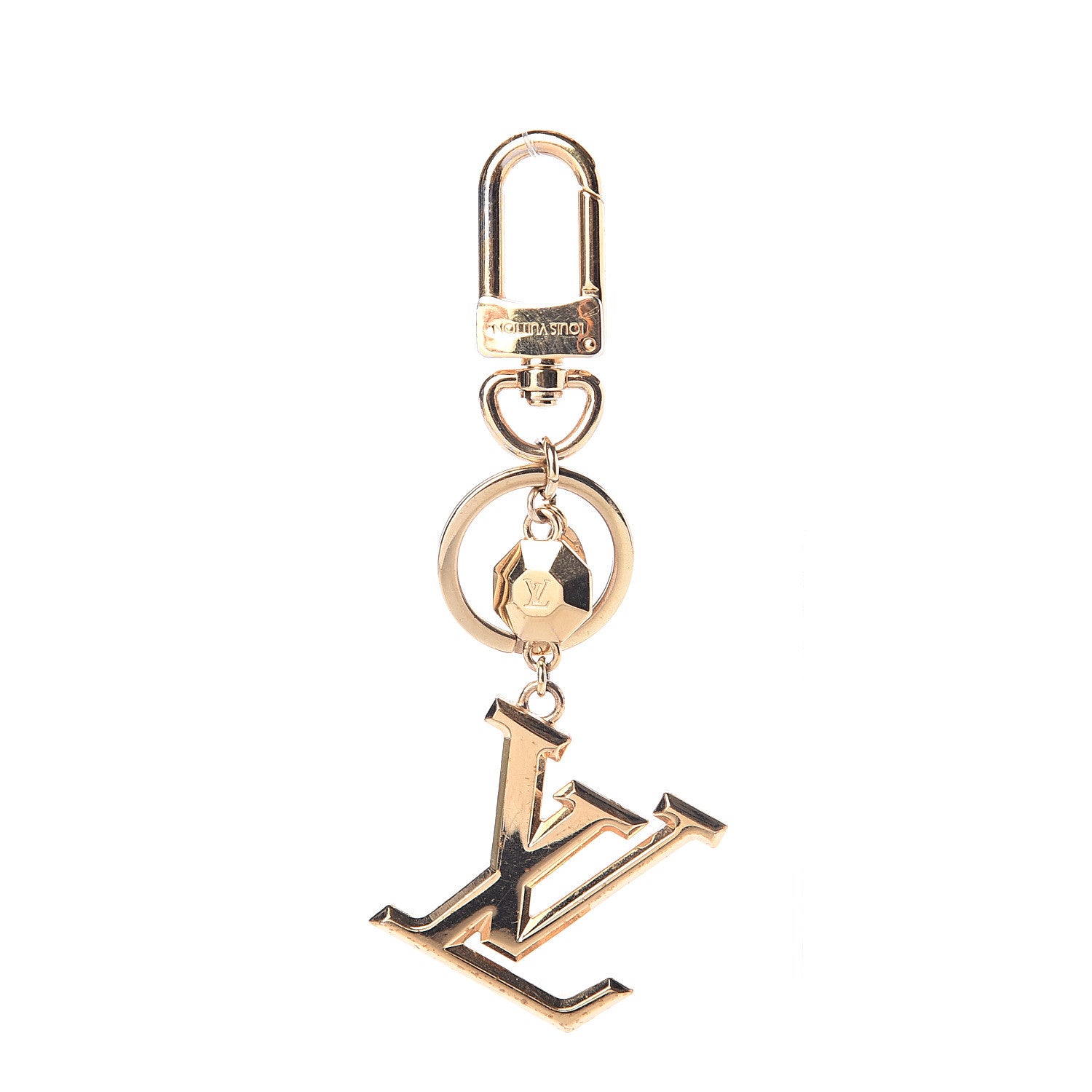 Louis Vuitton Facettes Bag Charm Key Holder Gold 1 of 2