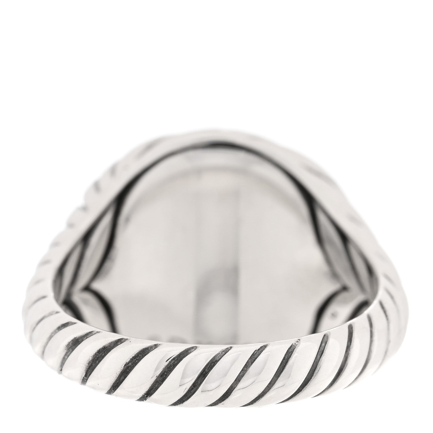David Yurman Sterling Silver 13mm Sculpted Cable Pinky Ring 45 3.5 3 of 4