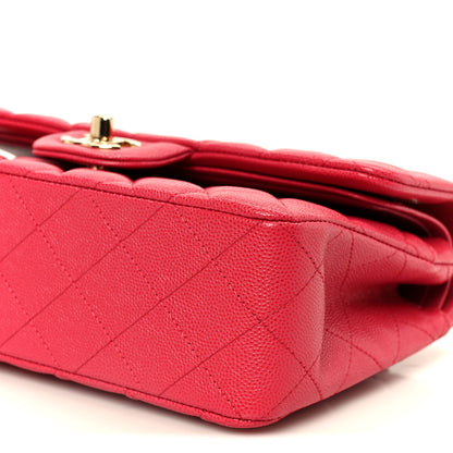 Chanel Caviar Quilted Small Double Flap Dark Pink 11 of 11