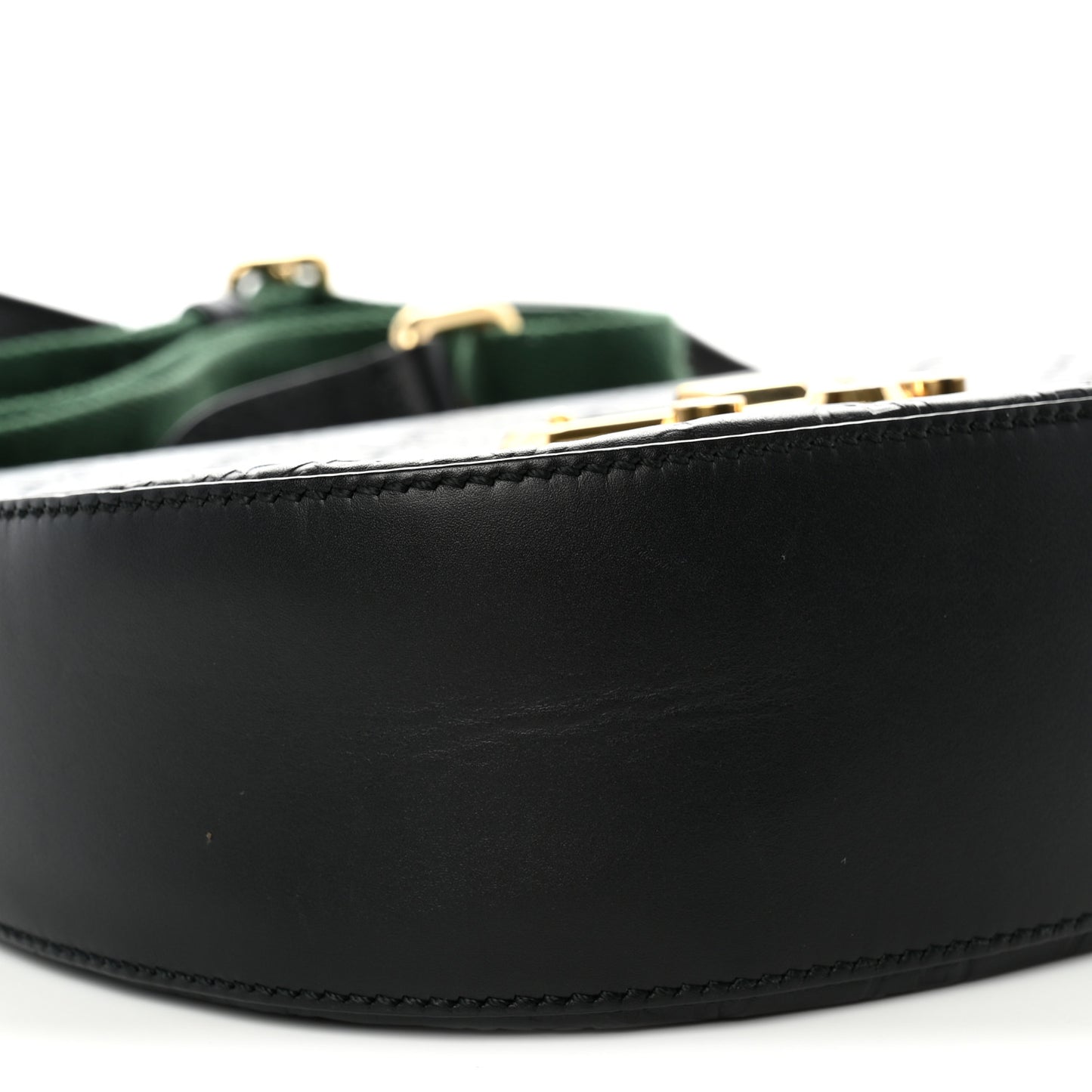 Guccissima Web Medium Padlock Messenger Shoulder Bag Black