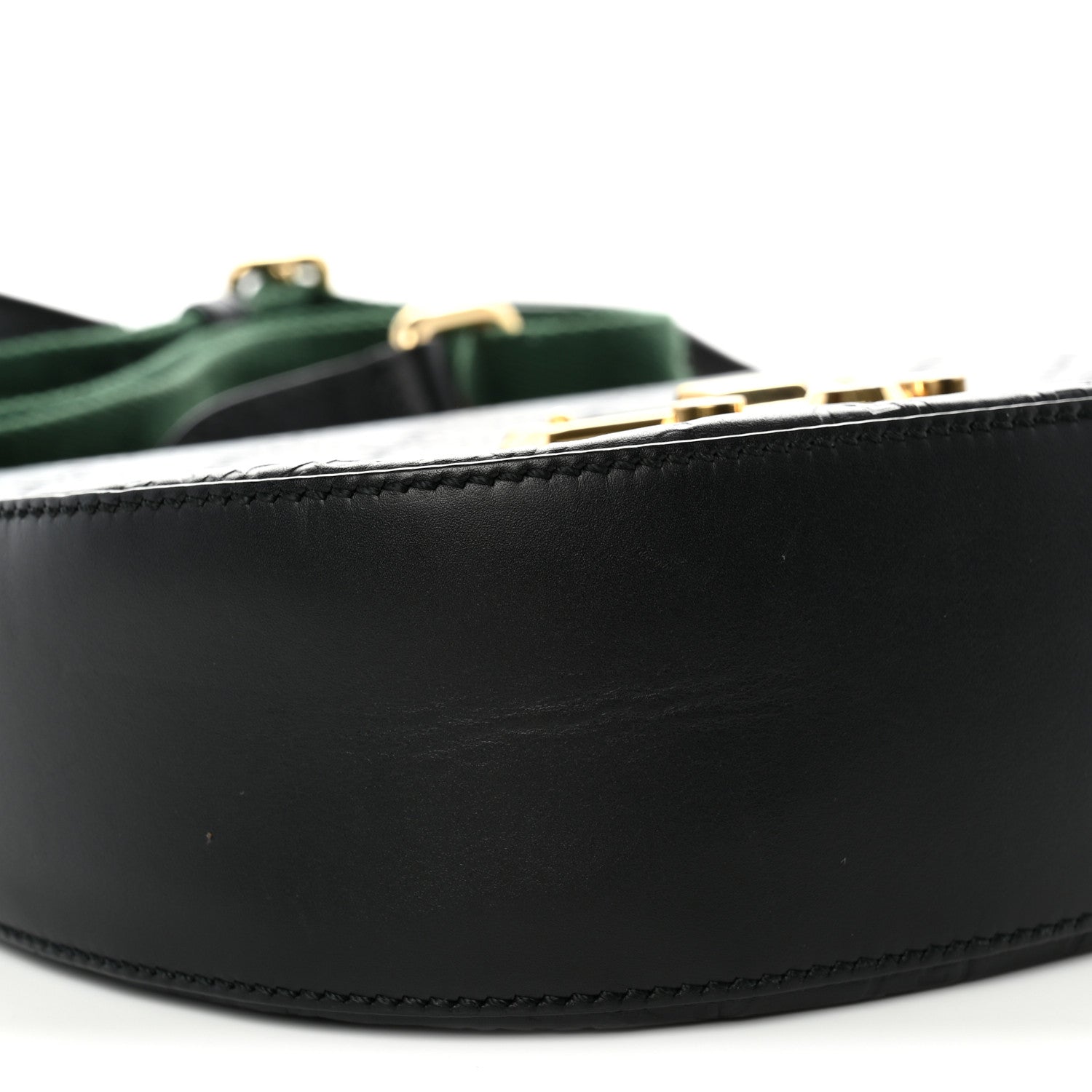 Gucci Guccissima Web Medium Padlock Messenger Shoulder Bag Black 11 of 12