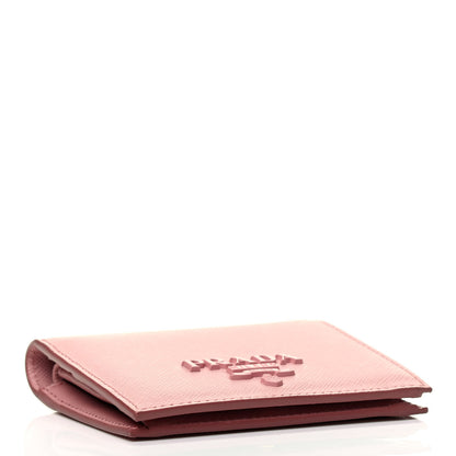 Prada Saffiano Shine Monochrome Bi-Fold Wallet Petalo 3 of 4