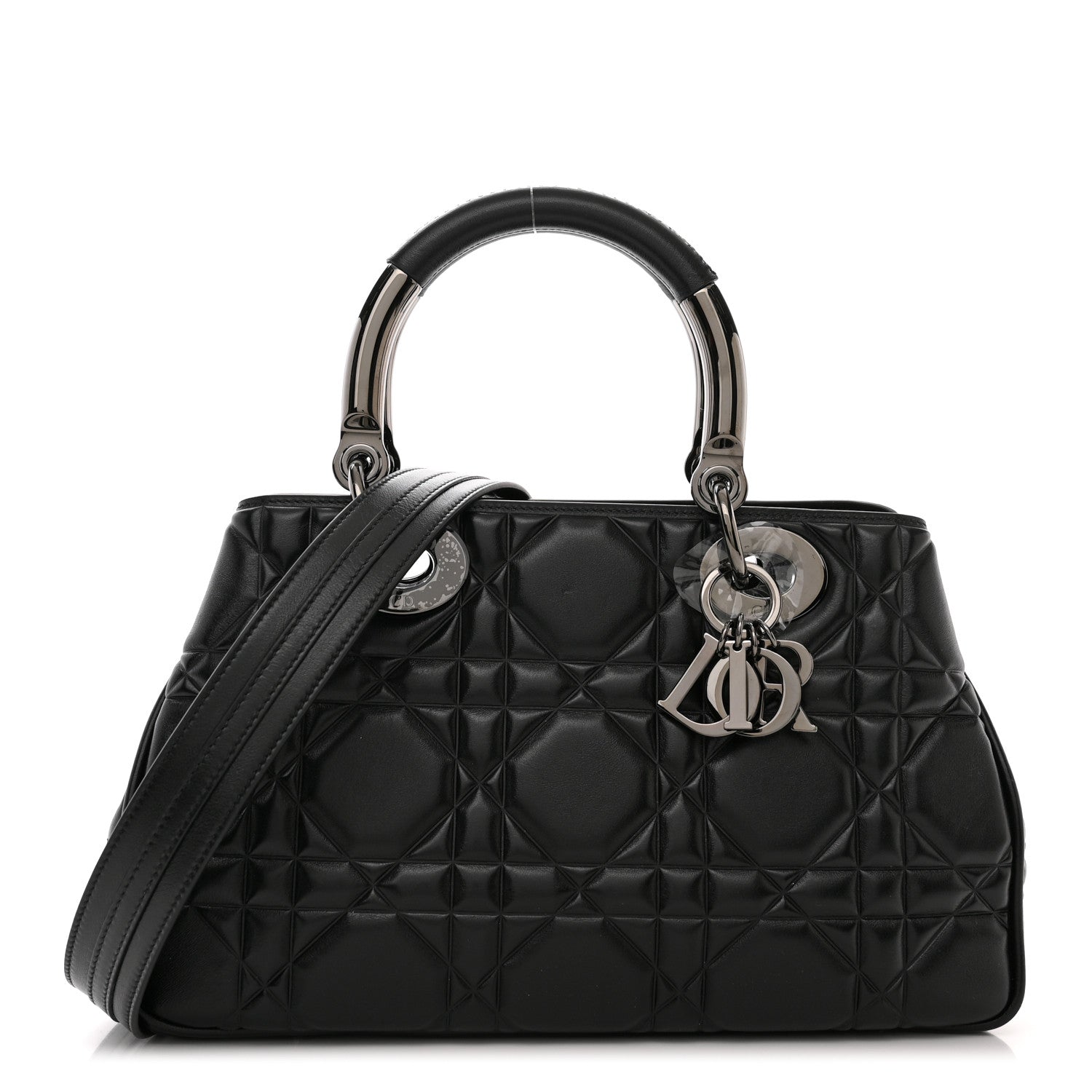 Christian Dior Lambskin Cannage The Lady 95.22 Black 1 of 10