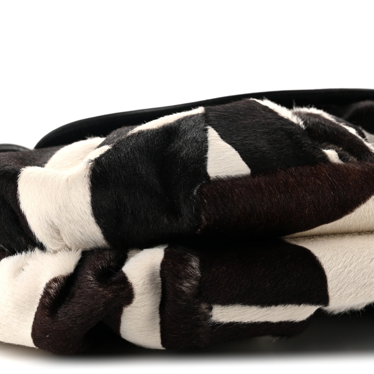 Pony Hair Zebra Print Jazzclub Shoulder Bag