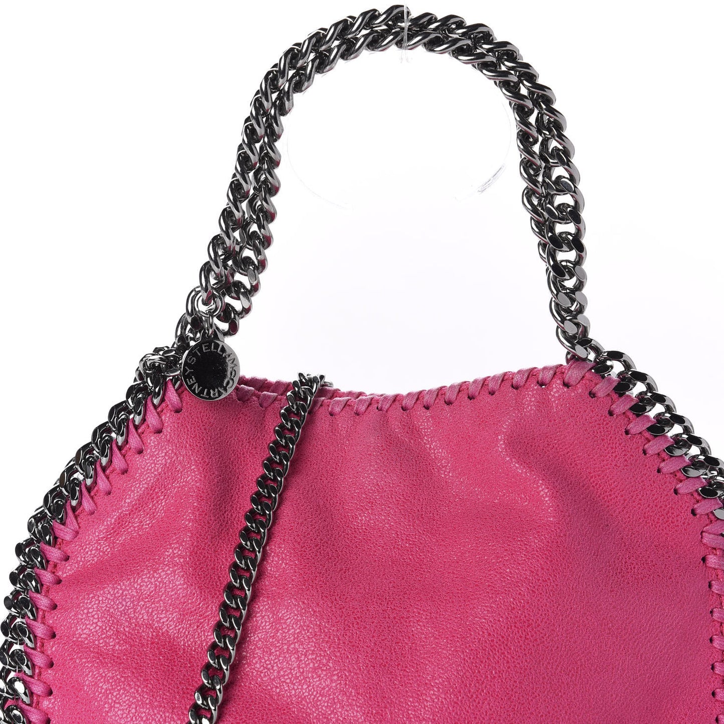 Shaggy Deer Mini Falabella Fold Over Tote Hot Pink