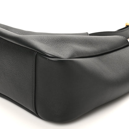 Saint Laurent Smooth Calfskin Small Le 5 A 7 Soft Hobo Black 9 of 10