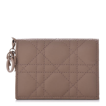 Christian Dior Ultra Matte Calfskin Cannage Small Lady Dior Flap Card Holder Fard 1 of 10