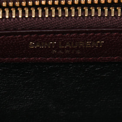 Saint Laurent Sheepskin Matelasse Chevron Monogram Medium College Bag Amaranto 7 of 8