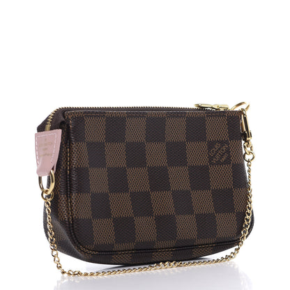 Louis Vuitton Damier Ebene 2020 Christmas Animation Big Wheel Mini Pochette Accessories Rose Ballerine 3 of 9
