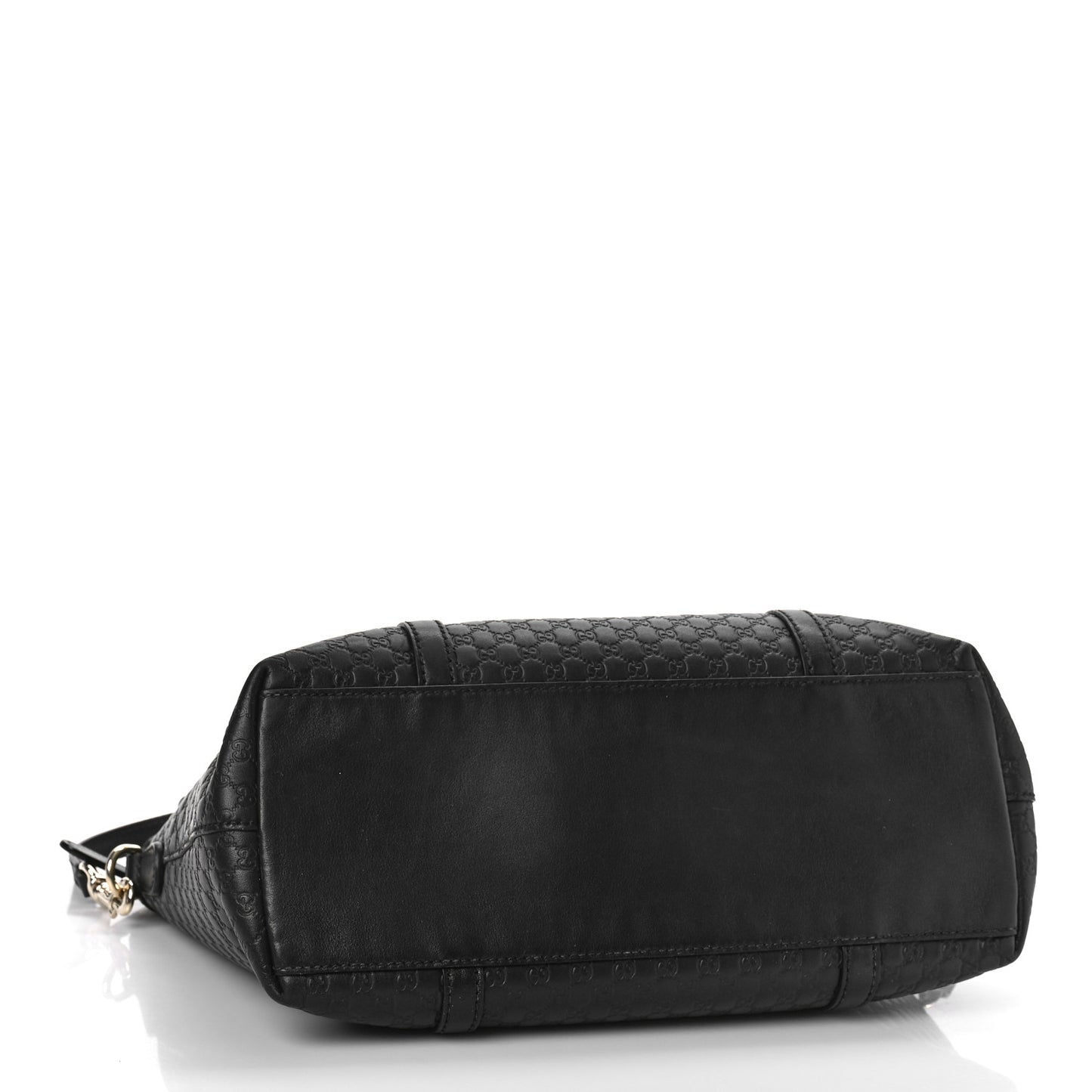 Soft Microguccissima Small Zippered Satchel Black