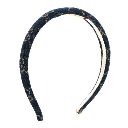 Gucci Denim Monogram Headband 3 of 6
