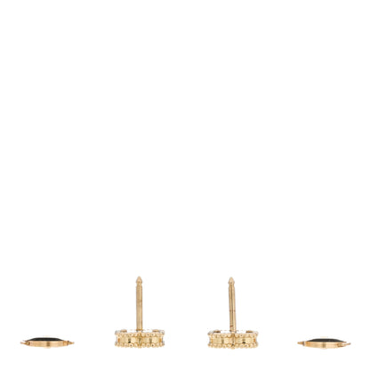 Van Cleef & Arpels 18K Yellow Gold Black Onyx Sweet Alhambra Earrings 3 of 6