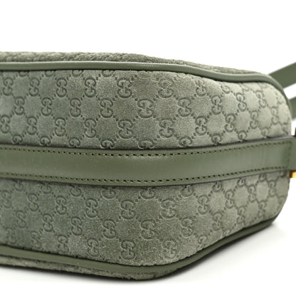 Gucci Suede GG Monogram Half Horsebit Mini Shoulder Bag Sage 10 of 10