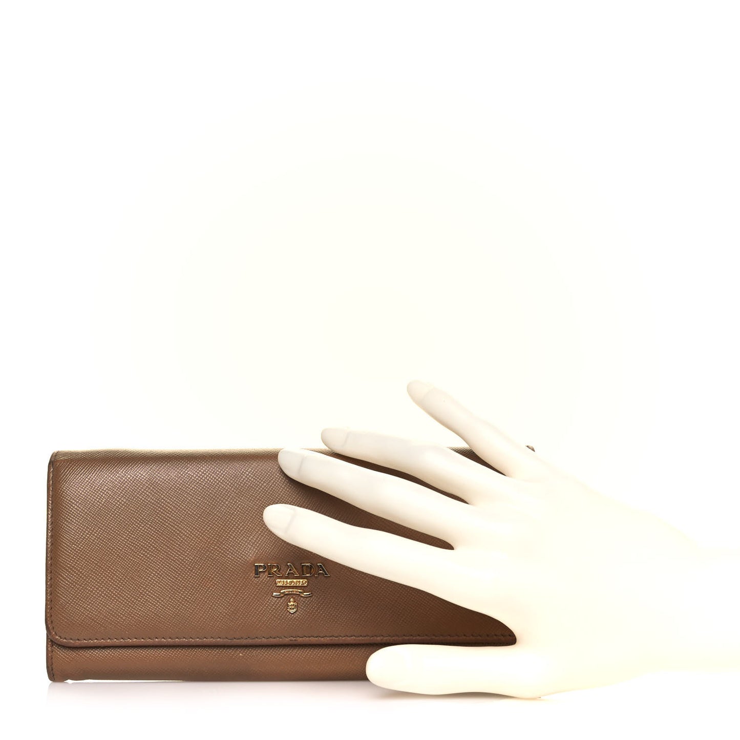 Saffiano Metal Continental Flap Wallet Cammeo