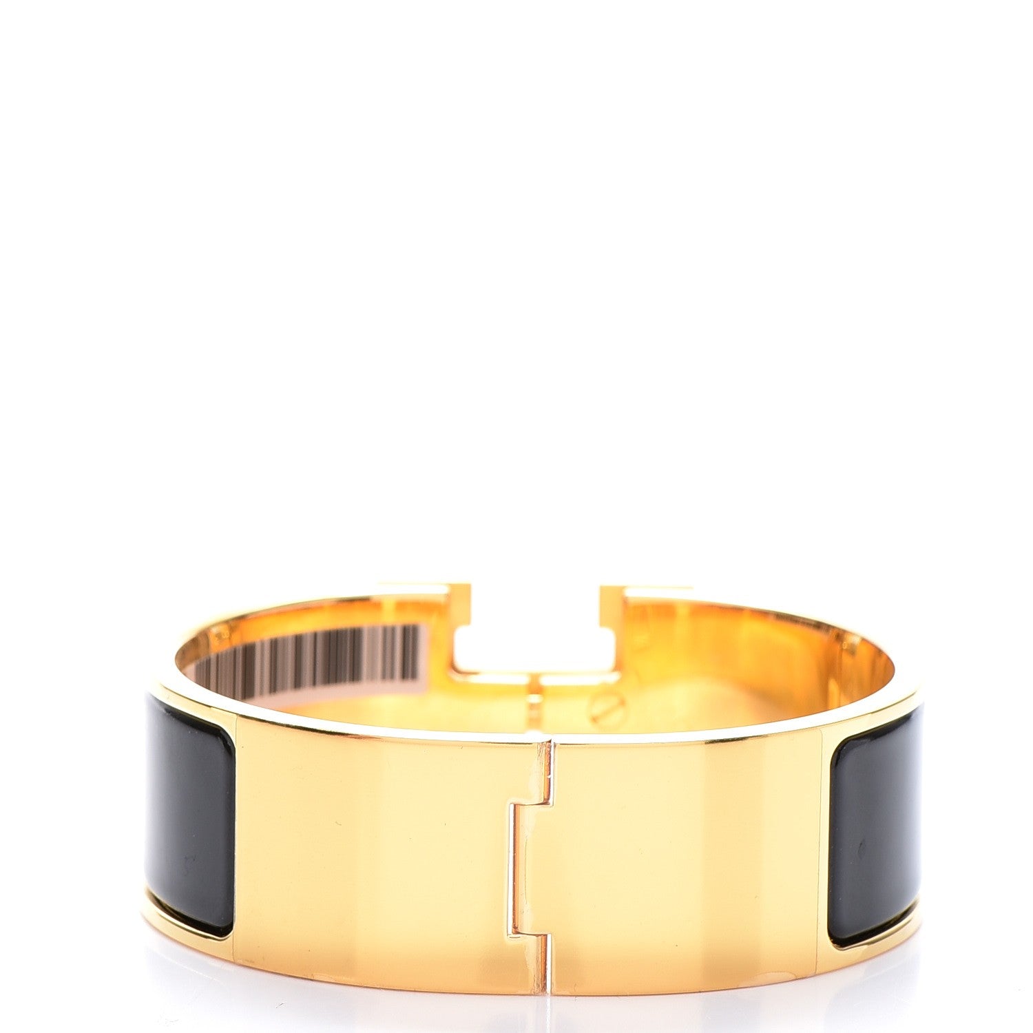 Hermes Enamel Wide Clic Clac H Bracelet PM Black 3 of 5