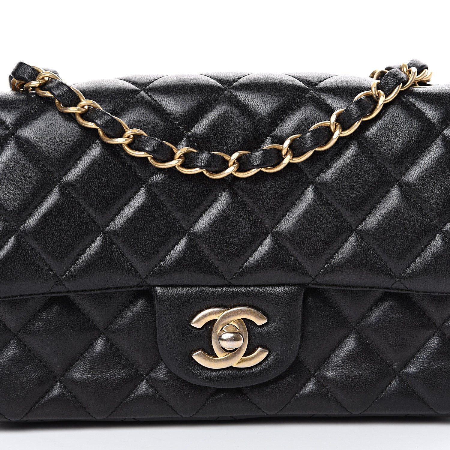 Chanel Lambskin Quilted Mini Rectangular Flap Black 8 of 13
