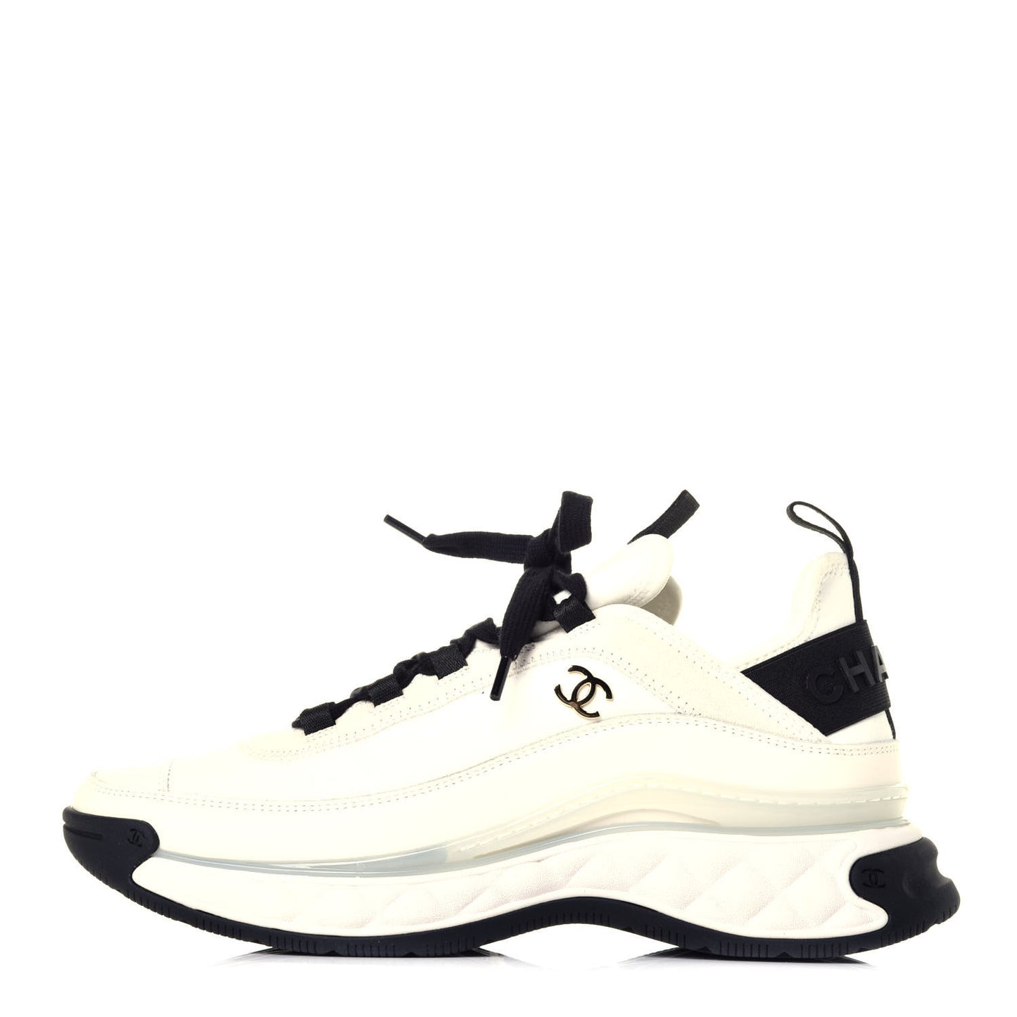Velvet Calfskin Mixed Fibers CC Sneakers 40 Ivory