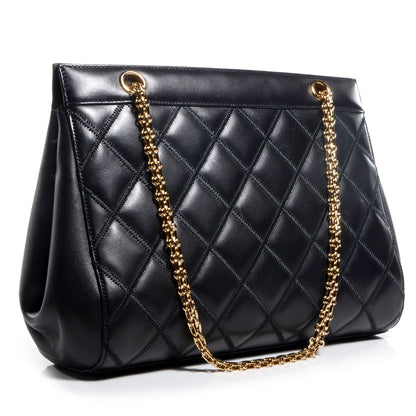 Chanel Lambskin CC Shopping Tote Black 3 of 9