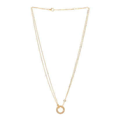 Cartier 18K Yellow Gold 2 Diamond LOVE Necklace 3 of 5