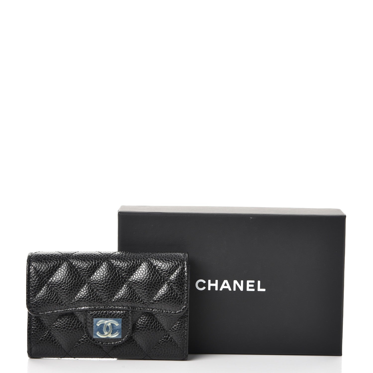 Chanel Caviar Quilted Flap Card Holder Black 9 of 9