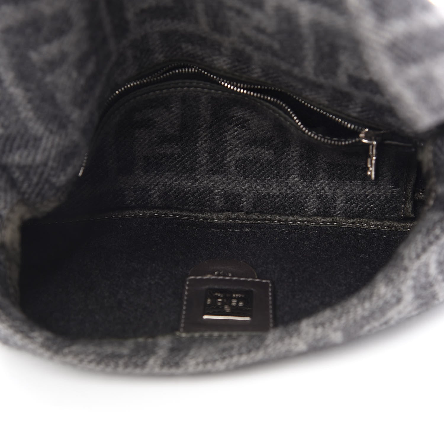Fendi Wool Zucca Baguette Grey 5 of 10