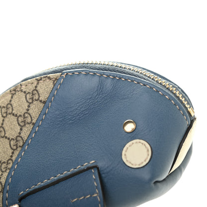 Gucci GG Supreme Monogram Children's Zoo Coin Purse Whale Blue 11 of 11