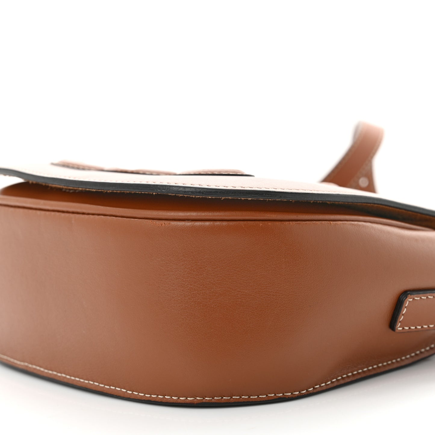 Smooth Calfskin Cuir Triomphe Folco Crossbody Bag Tan