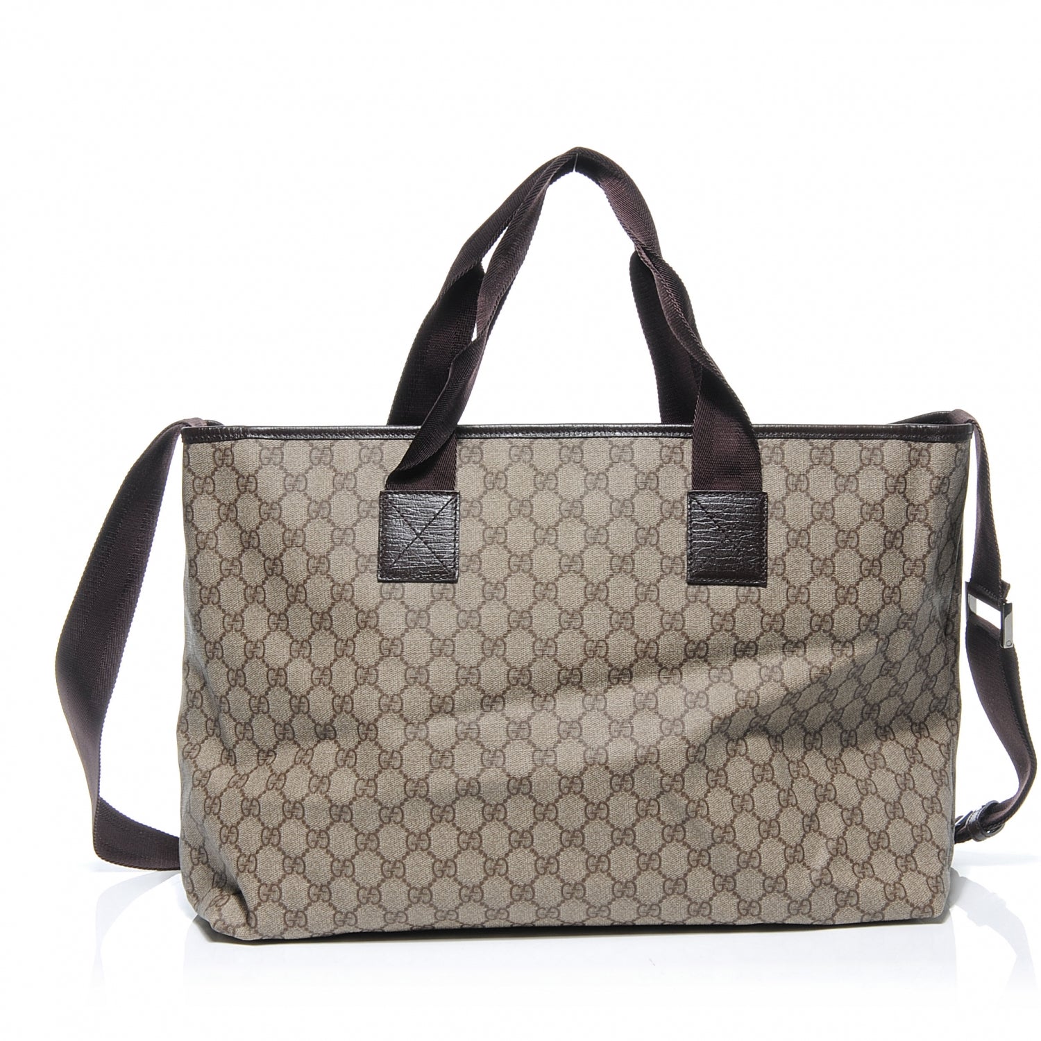 Gucci Monogram Coated Canvas Travel Tote Ebony 4 of 9