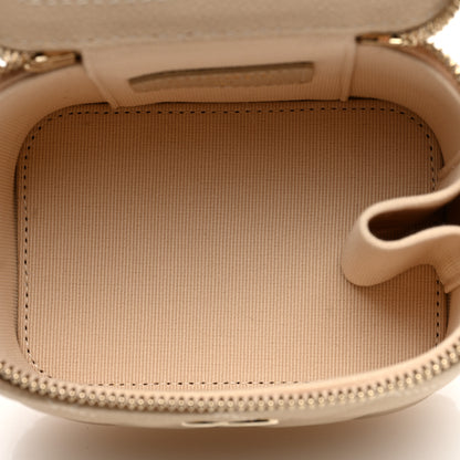 Chanel Caviar Quilted Tiny CC Mini Vanity Case With Chain Light Beige 5 of 12