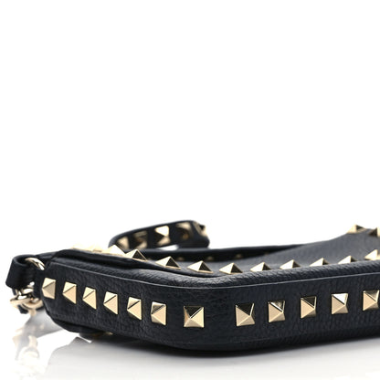 Valentino Garavani Grainy Calfskin Rockstud Crossbody Pouch Black 7 of 9