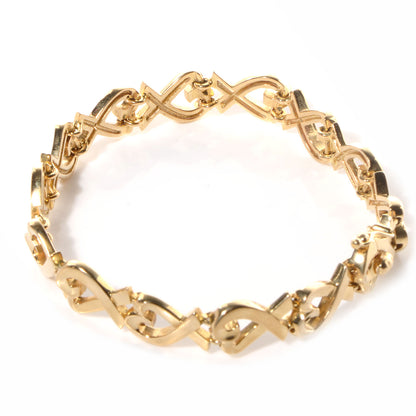 Tiffany 18k Yellow Gold Paloma Picasso Loving Heart Bracelet 3 of 5