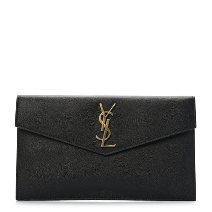 Saint Laurent Grain De Poudre Uptown Pouch Black 1 of 6