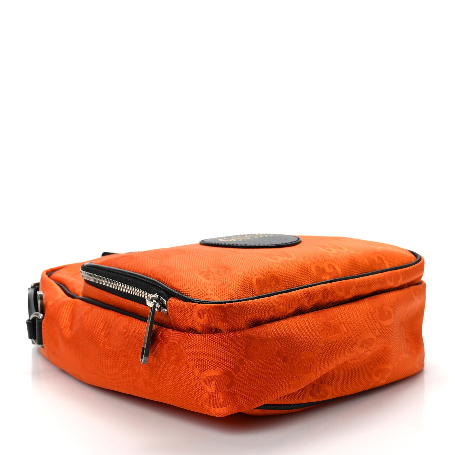 Gucci Econyl Nylon Monogram Off The Grid Messenger Orange Black 3 of 8